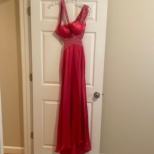 Flirt Maggie Sottero size 8 Pink Polyester, worn once at prom